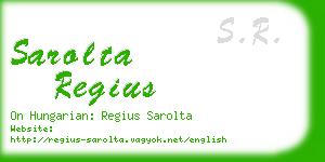 sarolta regius business card